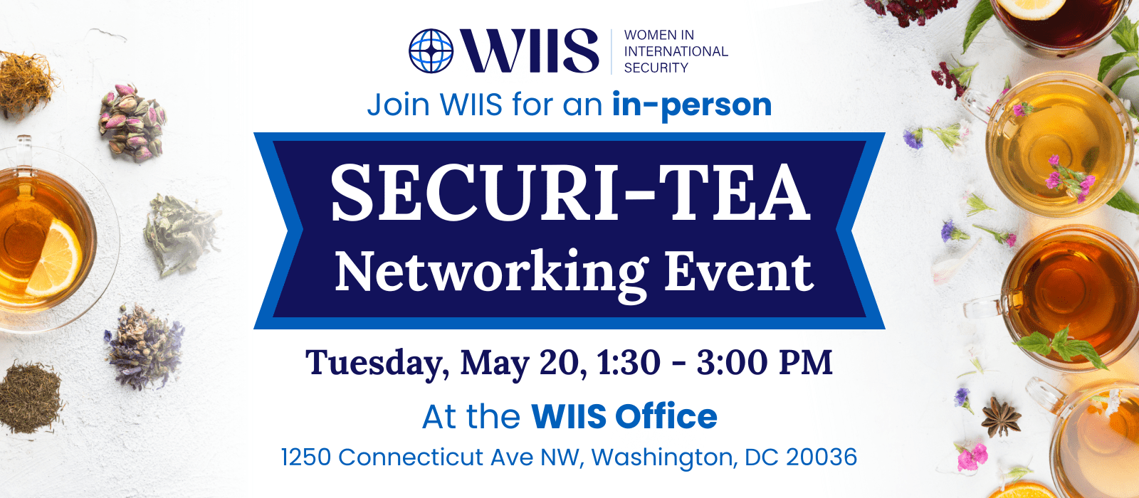 Securi-tea Networking Event Banner - Women In International Security